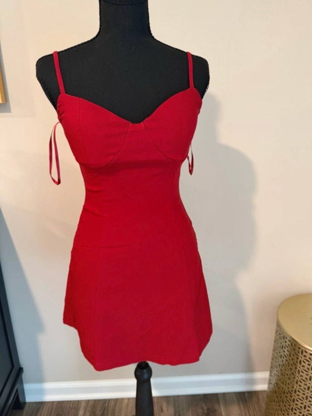 Windsor Red Spaghetti Strap Mini Dress